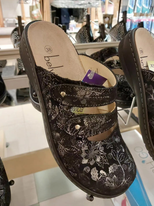 Belvida 30.522 musta pistokas hopeakuvioinnilla